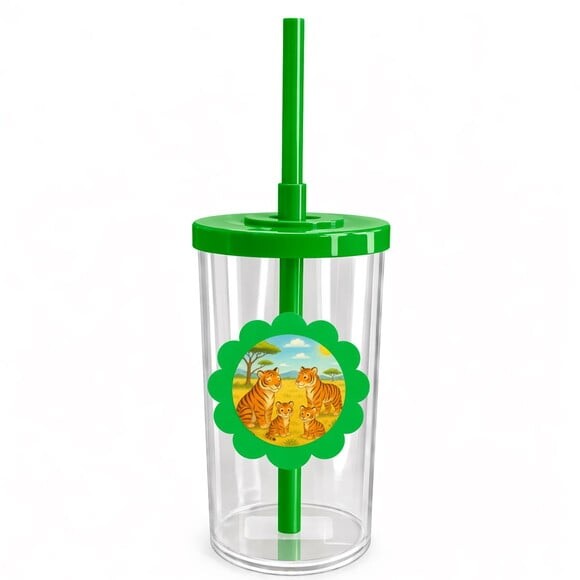 Copo Short Drink Flor Personalizado Tigres