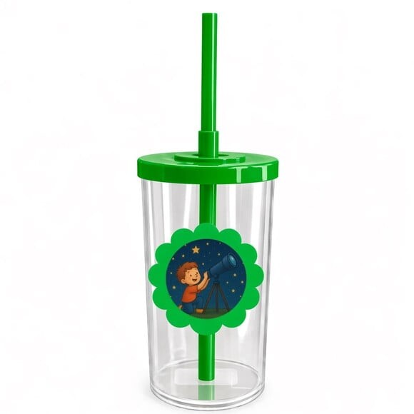 Copo Short Drink Flor Personalizado Telescópio Kids