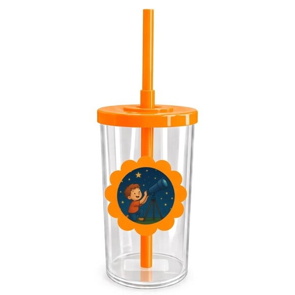 Copo Short Drink Flor Personalizado Telescópio Kids