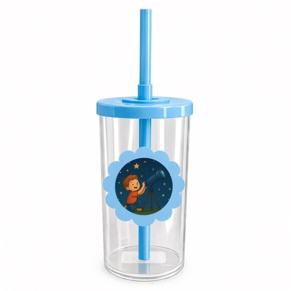 Copo Short Drink Flor Personalizado Telescópio Kids