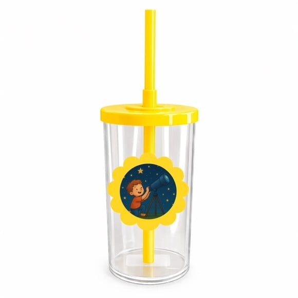 Copo Short Drink Flor Personalizado Telescópio Kids