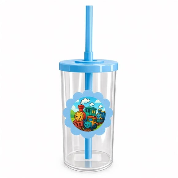 Copo Short Drink Flor Personalizado Trens Antigos