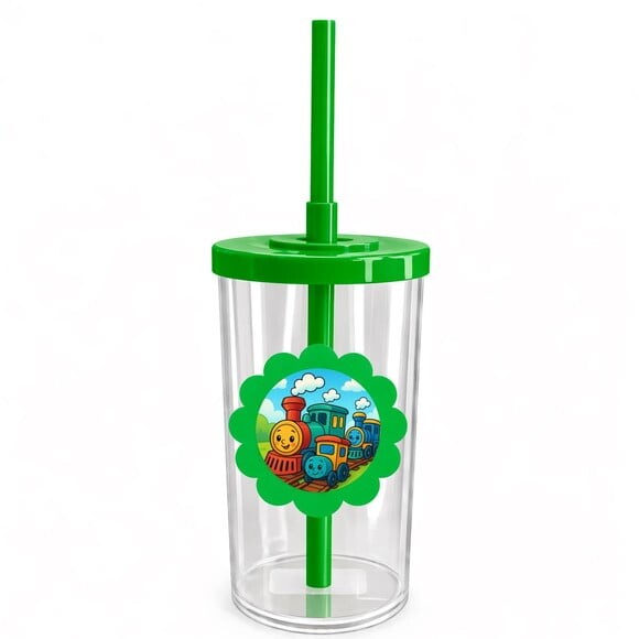 Copo Short Drink Flor Personalizado Trens Antigos