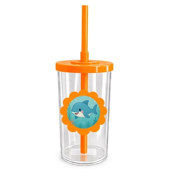 Copo Short Drink Flor Personalizado Tubarãozinho Fofo