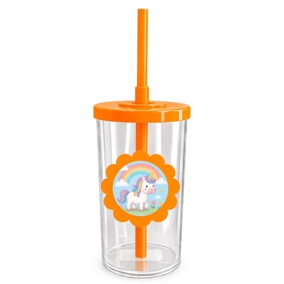 Copo Short Drink Flor Personalizado Unicórnio