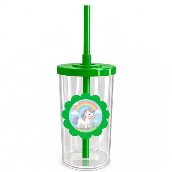 Copo Short Drink Flor Personalizado Unicórnio