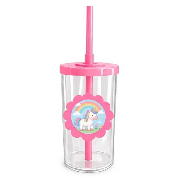 Copo Short Drink Flor Personalizado Unicórnio
