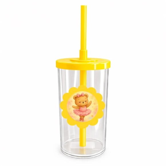 Copo Short Drink Flor Personalizado Ursinha Bailarina
