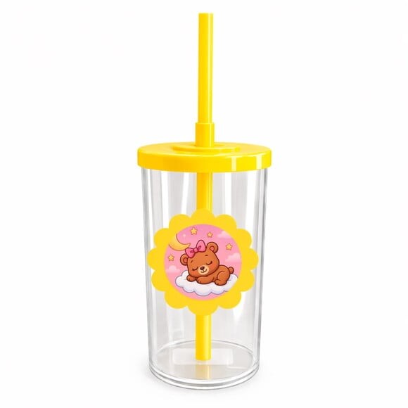 Copo Short Drink Flor Personalizado Ursinha Soninho