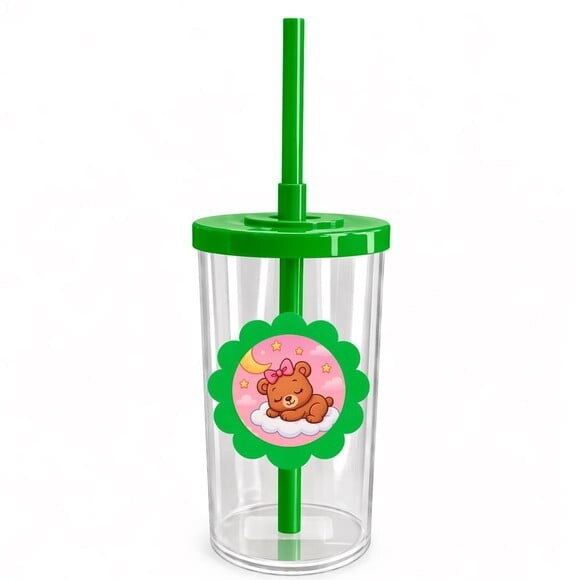 Copo Short Drink Flor Personalizado Ursinha Soninho