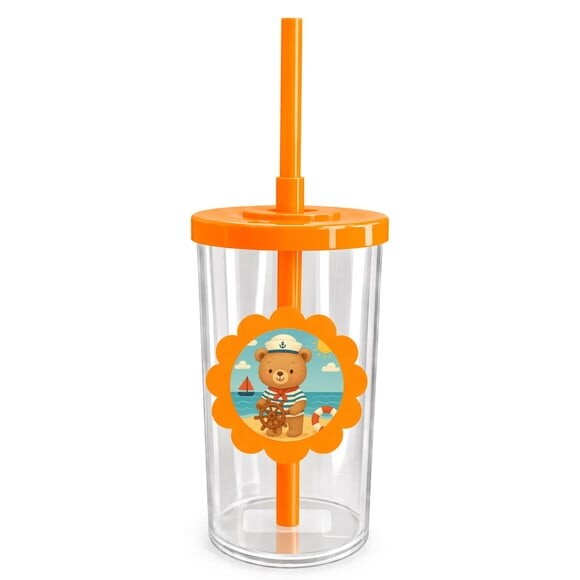 Copo Short Drink Flor Personalizado Ursinho Marinheiro