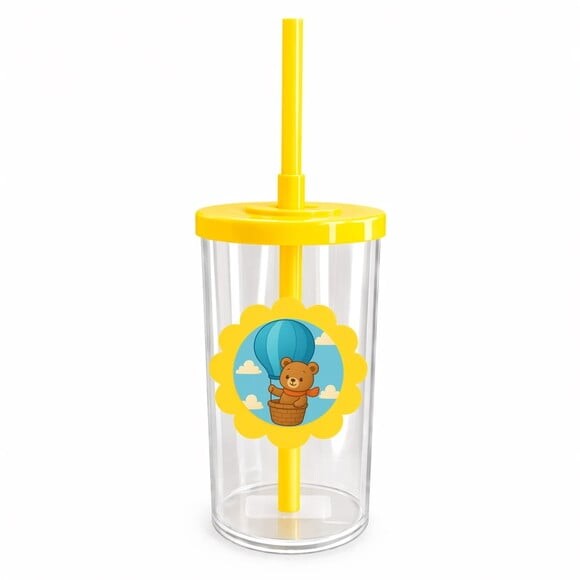 Copo Short Drink Flor Personalizado Ursinho Baloeiro