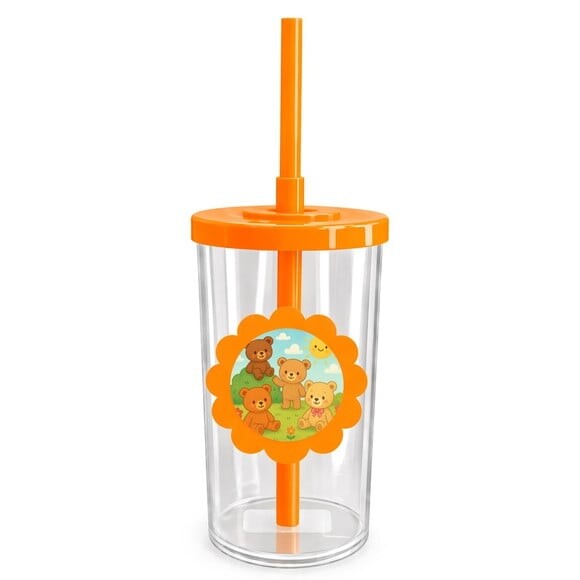 Copo Short Drink Flor Personalizado Ursinhos