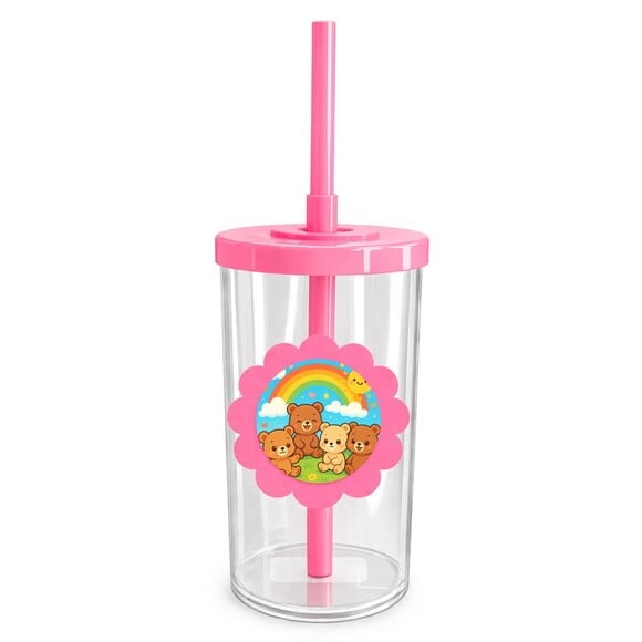 Copo Short Drink Flor Personalizado Ursinhos Baby