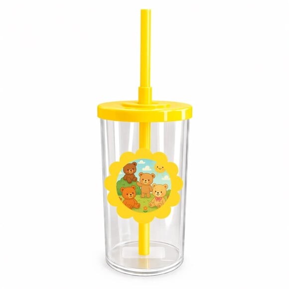 Copo Short Drink Flor Personalizado Ursinhos