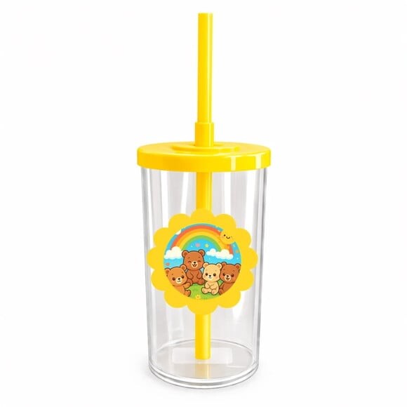 Copo Short Drink Flor Personalizado Ursinhos Baby