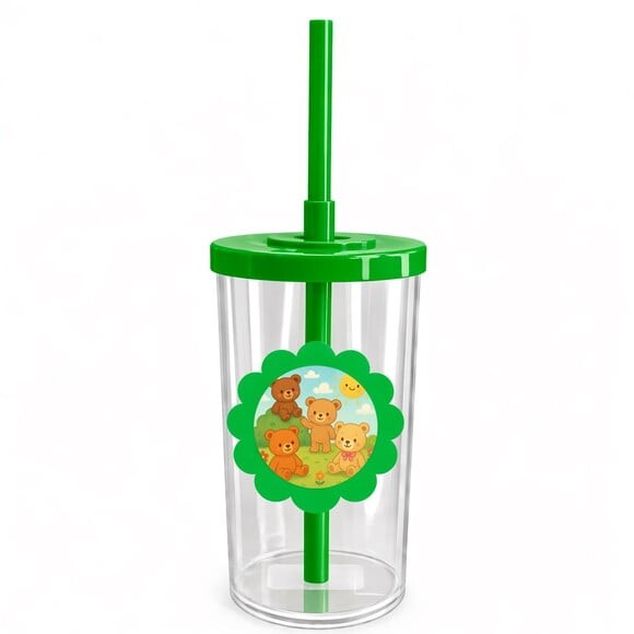 Copo Short Drink Flor Personalizado Ursinhos