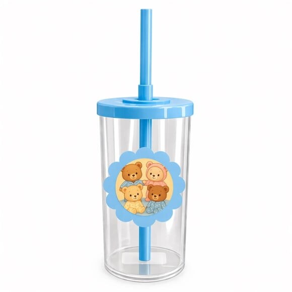 Copo Short Drink Flor Personalizado Ursinhos de Pijama