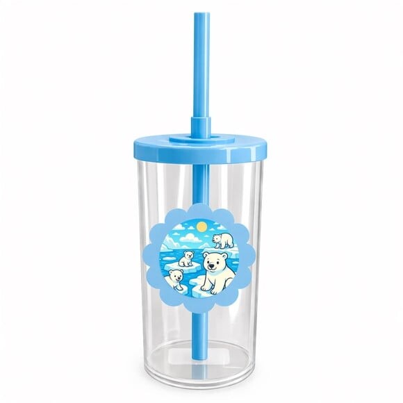 Copo Short Drink Flor Personalizado Ursos Polares