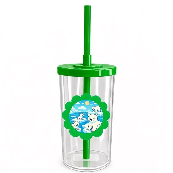 Copo Short Drink Flor Personalizado Ursos Polares