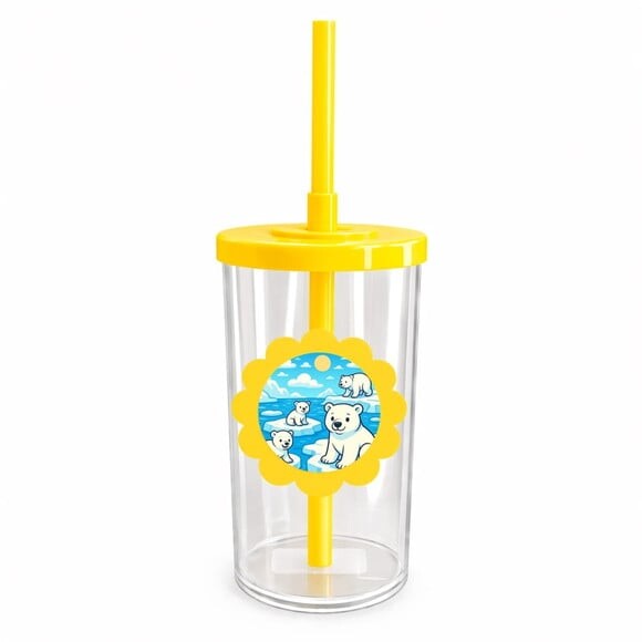 Copo Short Drink Flor Personalizado Ursos Polares