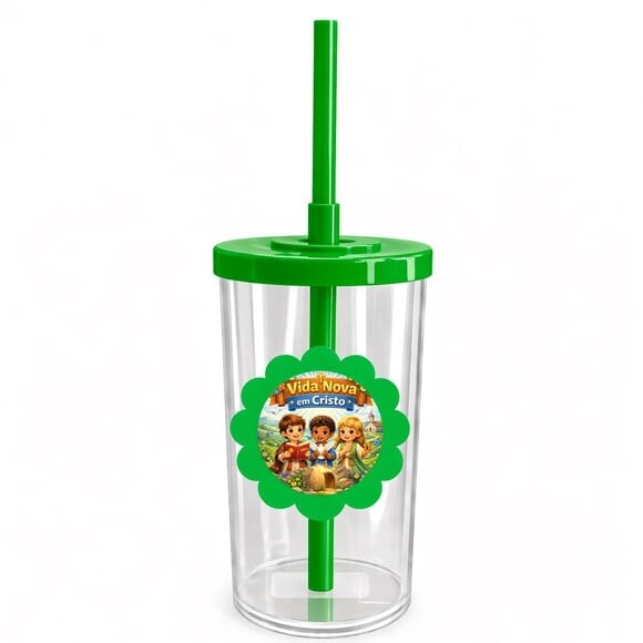 Copo Short Drink Flor Personalizado Vida Nova em Cristo