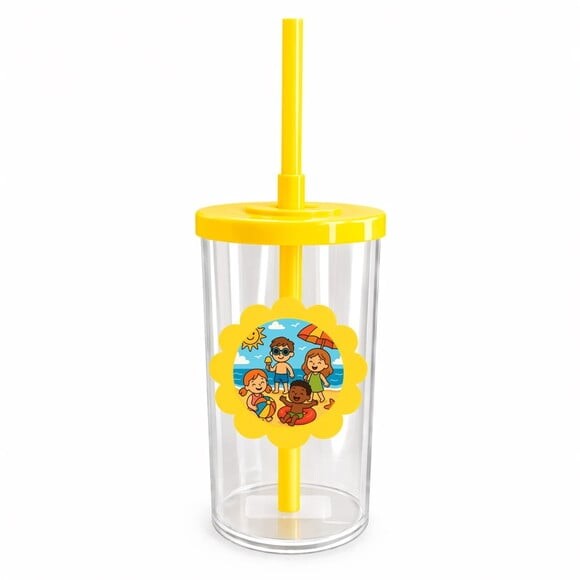 Copo Short Drink Flor Personalizado Verão Divertido
