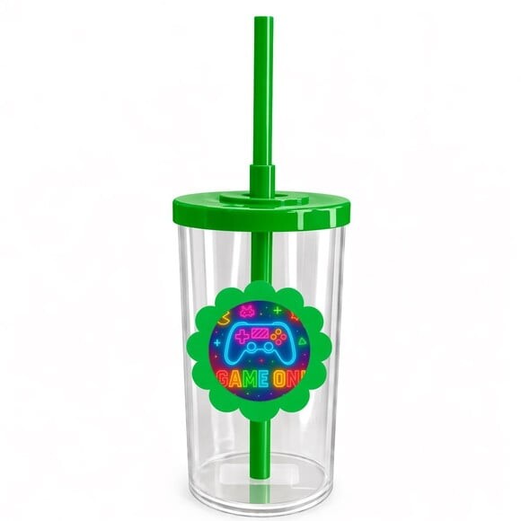 Copo Short Drink Flor Personalizado Video Game Neon