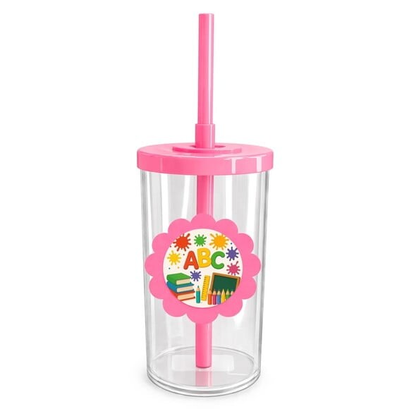 Copo Short Drink Flor Personalizado Volta às Aulas
