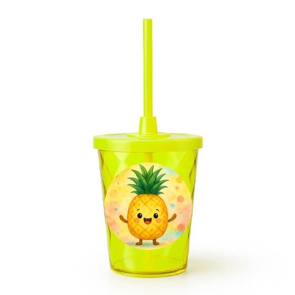 Copo Twister Personalizado 300ml Abacaxi