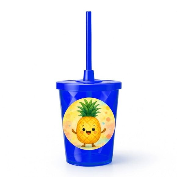 Copo Twister Personalizado 300ml Abacaxi