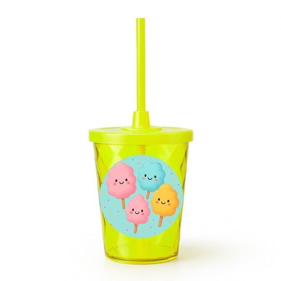 Copo Twister Personalizado 300ml Algodão Doce