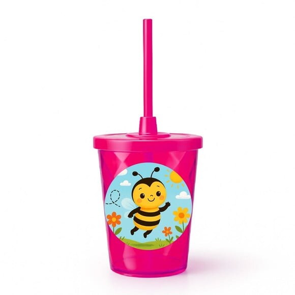 Copo Twister Personalizado 300ml Abelhinha