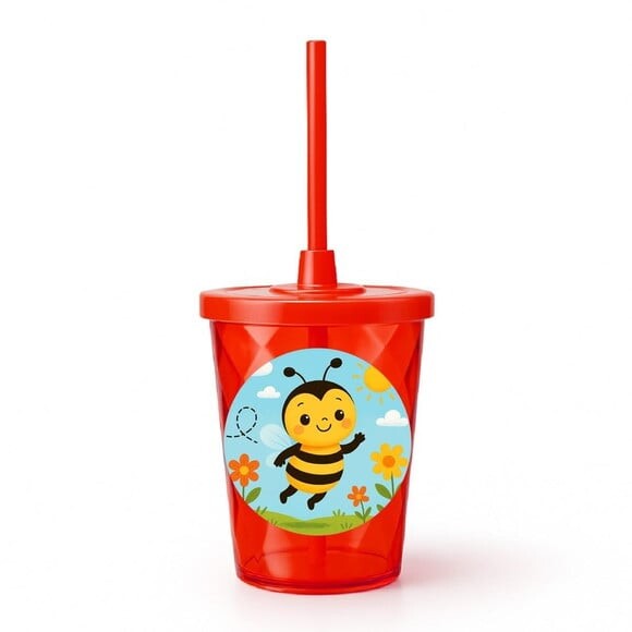Copo Twister Personalizado 300ml Abelhinha