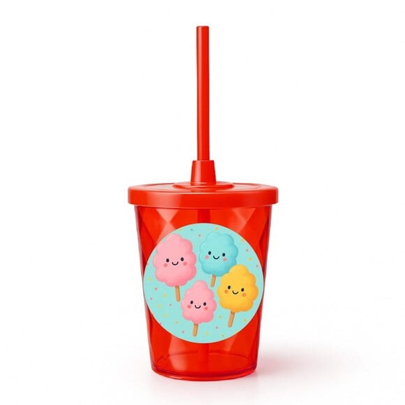 Copo Twister Personalizado 300ml Algodão Doce