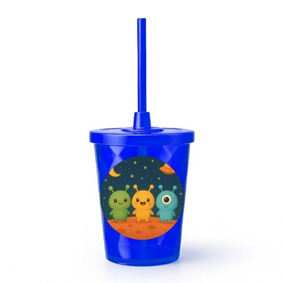 Copo Twister Personalizado 300ml Alienígenas Fofos