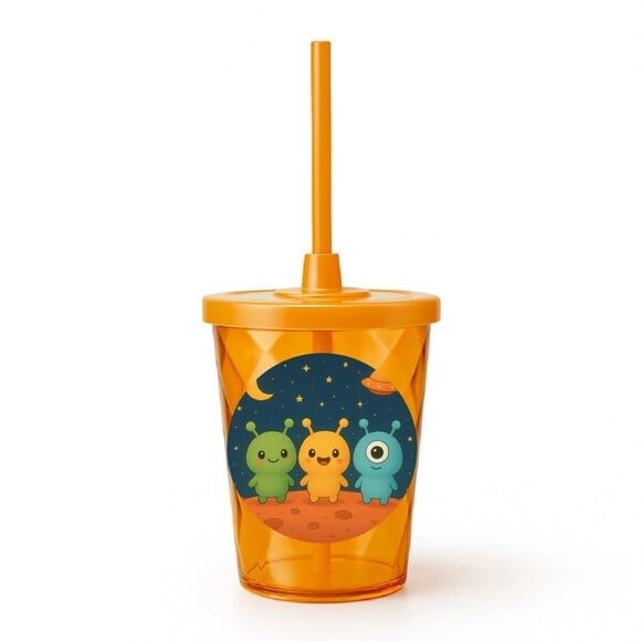 Copo Twister Personalizado 300ml Alienígenas Fofos