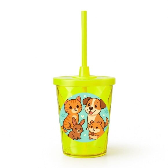 Copo Twister Personalizado 300ml Animais de Estimação