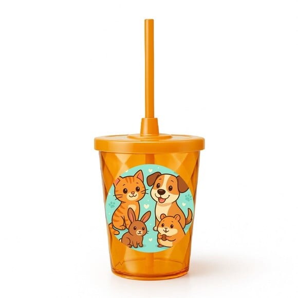Copo Twister Personalizado 300ml Animais de Estimação