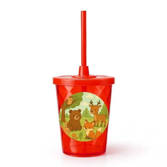 Copo Twister Personalizado 300ml Animais da Floresta