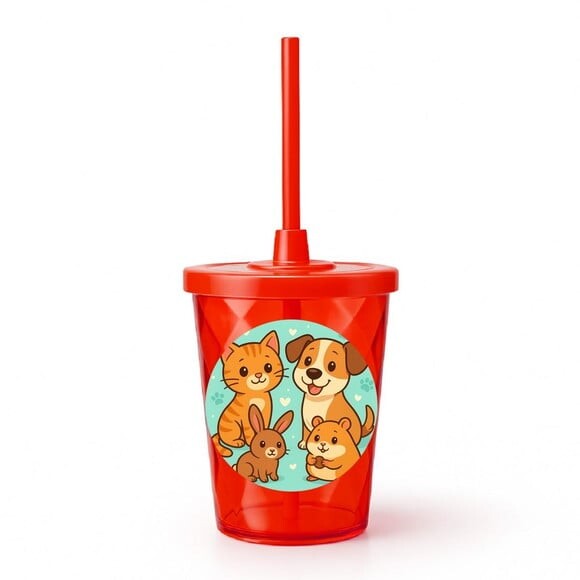 Copo Twister Personalizado 300ml Animais de Estimação