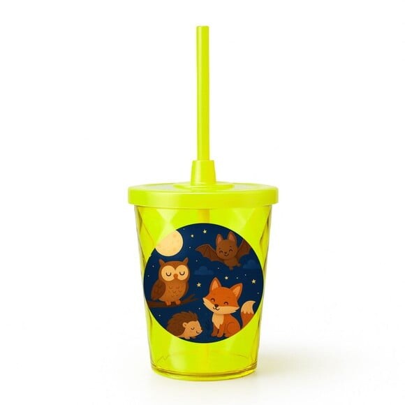 Copo Twister Personalizado 300ml Animais Noturnos