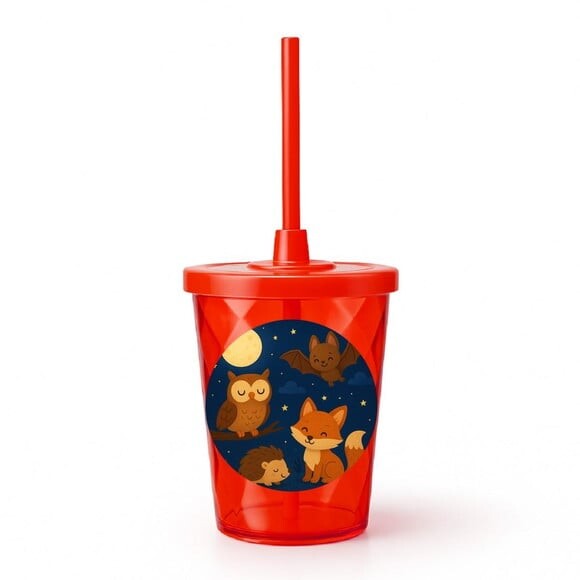 Copo Twister Personalizado 300ml Animais Noturnos