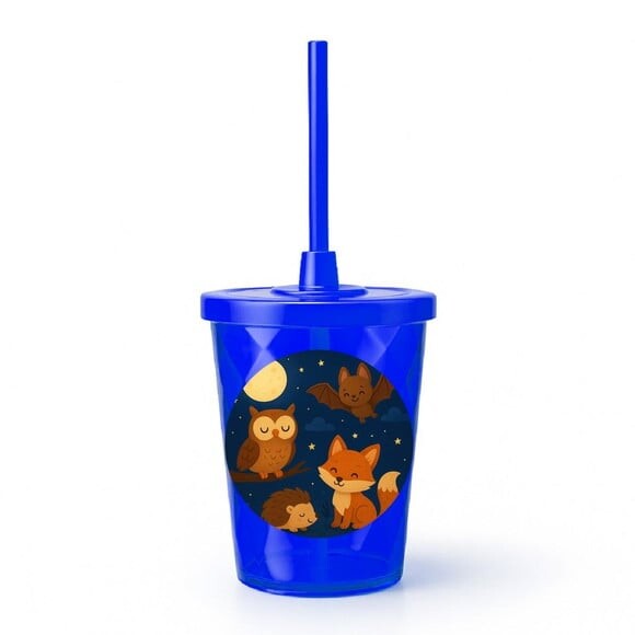 Copo Twister Personalizado 300ml Animais Noturnos