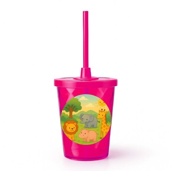 Copo Twister Personalizado 300ml Animais Selvagens