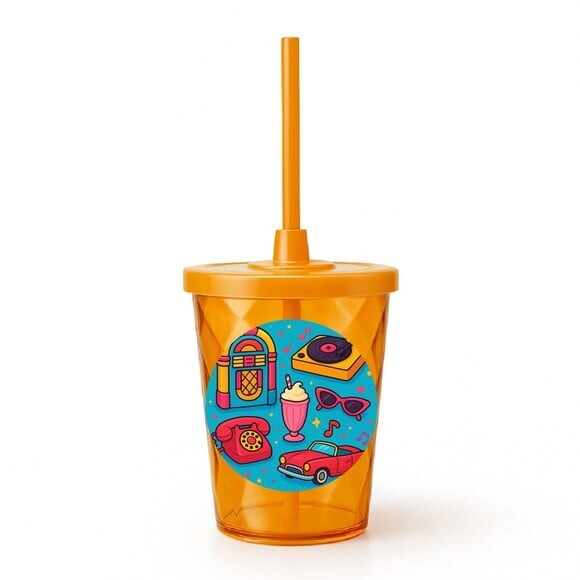 Copo Twister Personalizado 300ml Anos 50