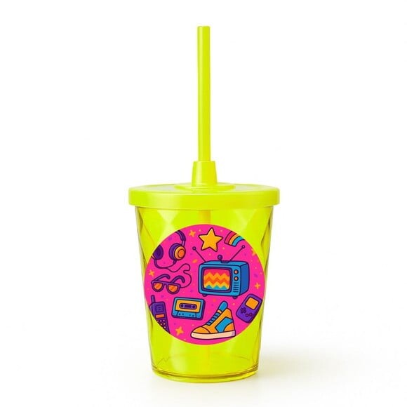 Copo Twister Personalizado 300ml Anos 80