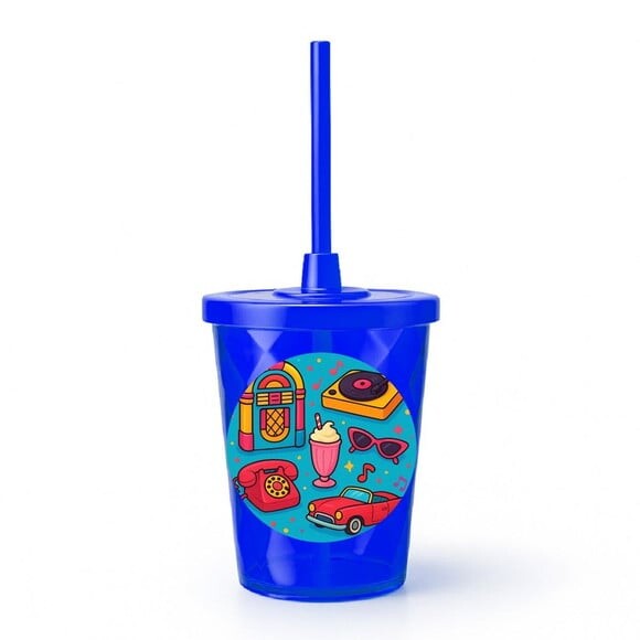 Copo Twister Personalizado 300ml Anos 50