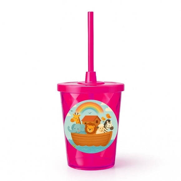 Copo Twister Personalizado 300ml Arca de Noé