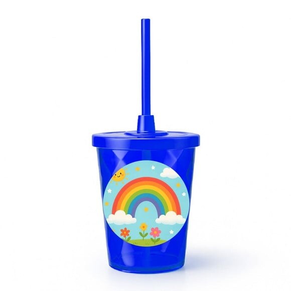Copo Twister Personalizado 300ml Arco-íris